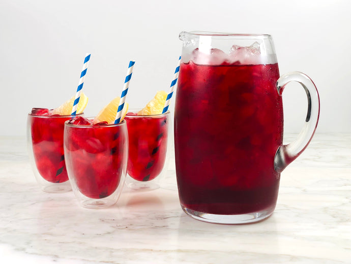 The Absolutely Most Perfect Organic Elderberry Hibiscus Iced Tea